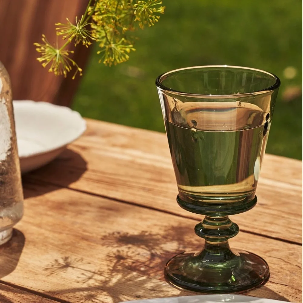 Hand blown in France Bee 🐝 Wine Glass set of 4